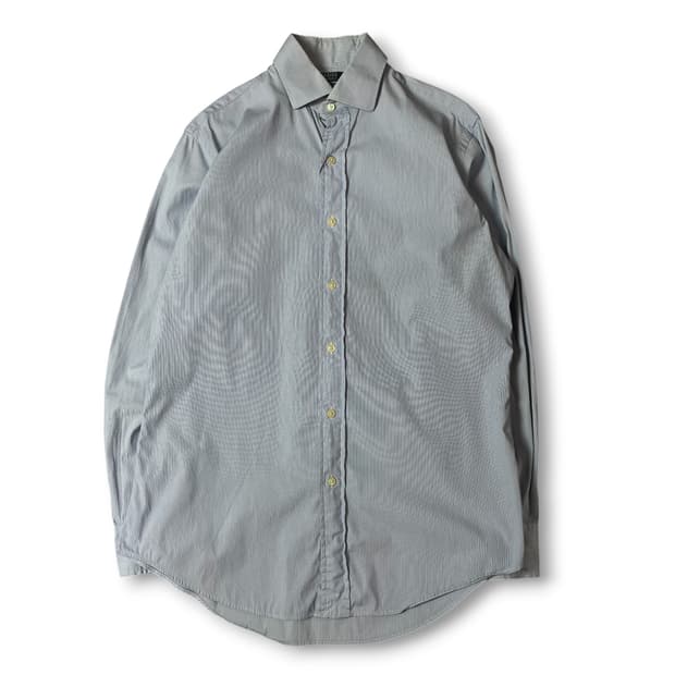 폴로랄프로렌 스카이블루 마이크로 스트라이프 리젠트 커스텀핏 긴팔 셔츠