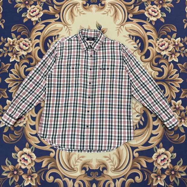 (L)90s 리 Lee 투포켓 체크셔츠