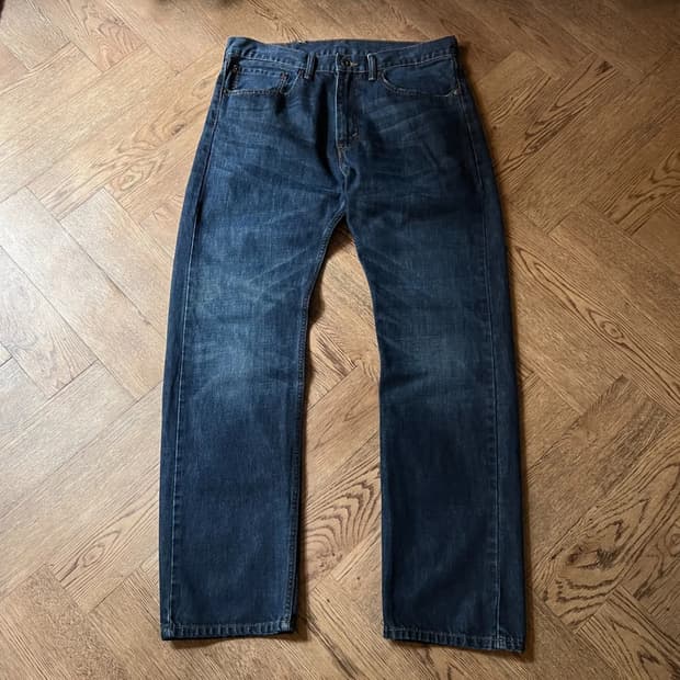 [34]리바이스 505 다크블루 워싱 생지 데님 팬츠