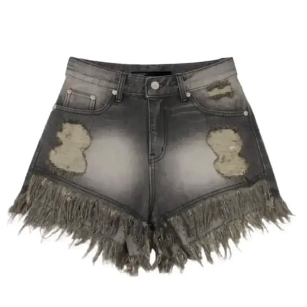 보헤미안서울 데미지 워싱 쇼츠 그레이 S