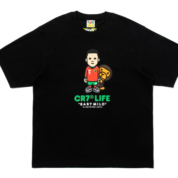 베이프 CR7 호날두 마일로 반팔티 블랙