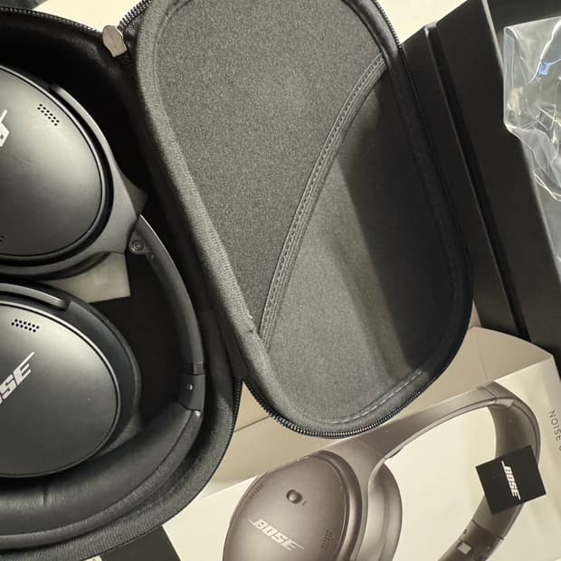 보스 QC45 노이즈캔슬링 헤드폰 블랙