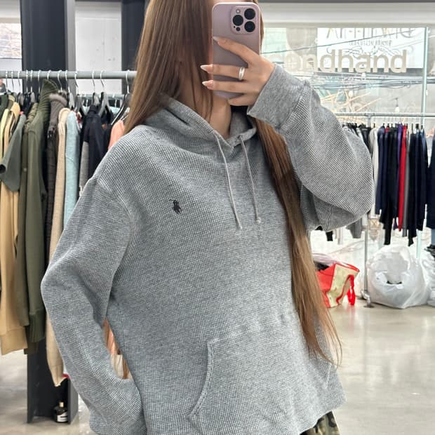 폴로랄프로렌 포니 와플 후드티