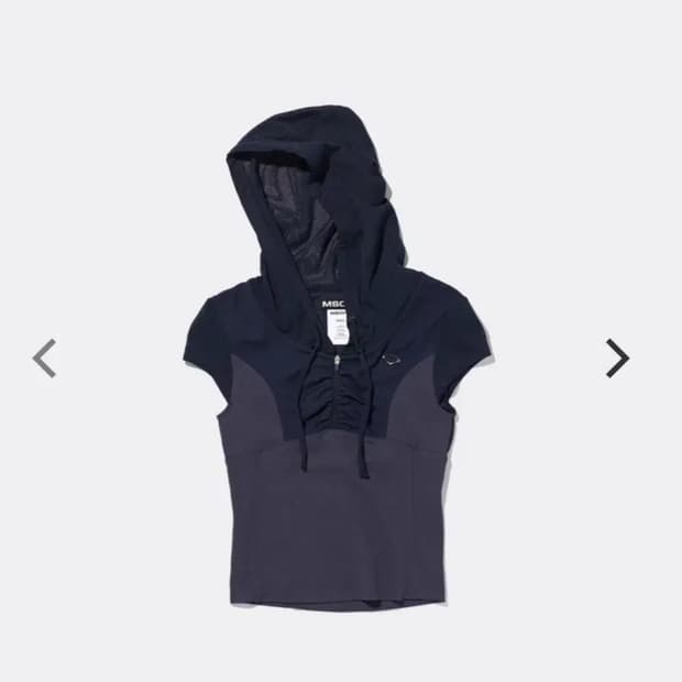 미스치프 후디드 트랙 하프 집업 네이비 멀티 m