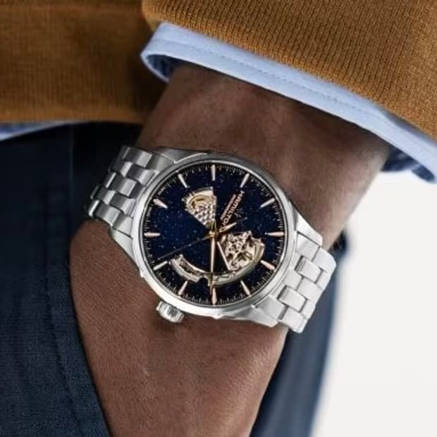 해밀턴 재즈마스터 오픈하트 미드나잇 블루 42mm