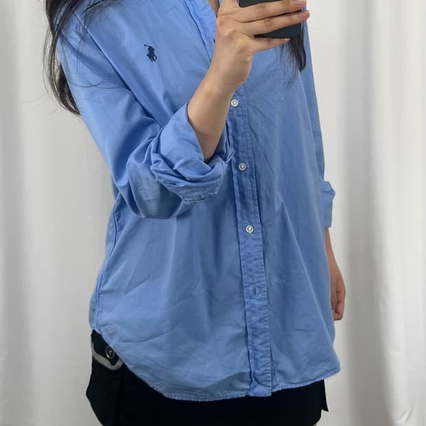 폴로 솔리드 긴팔 셔츠