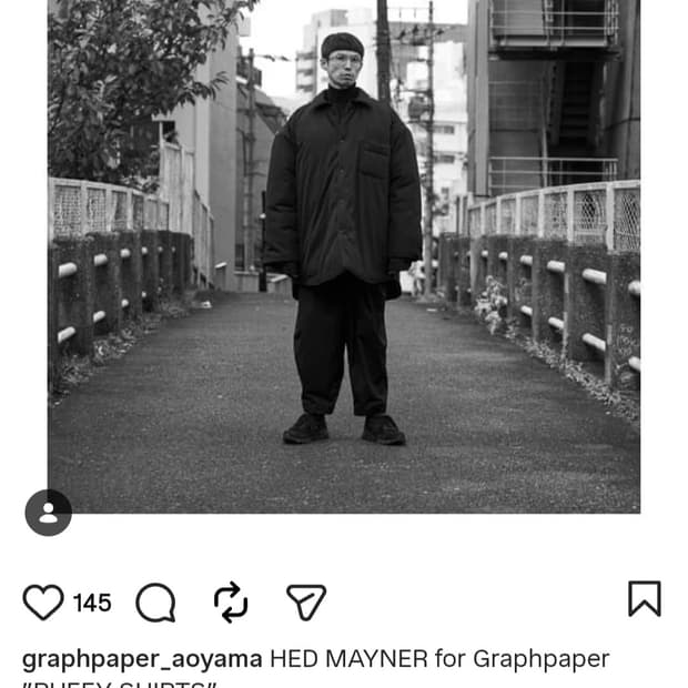 [L] 그라프페이퍼 x 헤드메이너 퍼피 셔츠 패딩셔츠