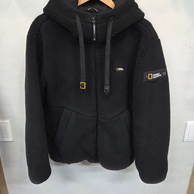 내셔널지오그래픽 뽀글이 플리스 후드자켓 xl