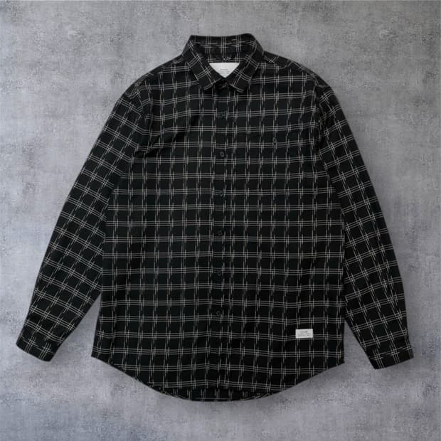 스탬피디 Stampd 블랙 체크 포켓 셔츠 S