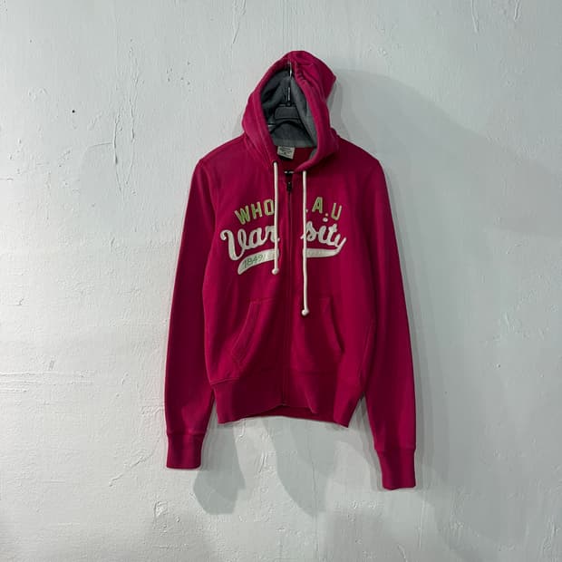 후아유 핑크 후드집업 여성S