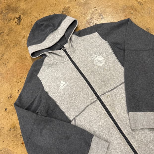 아디다스 레알마드리드 그레이 후드집업 