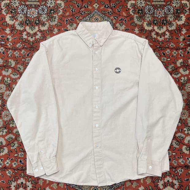 [L] 노앙 베이지 릴렉스드 옥스포드 셔츠