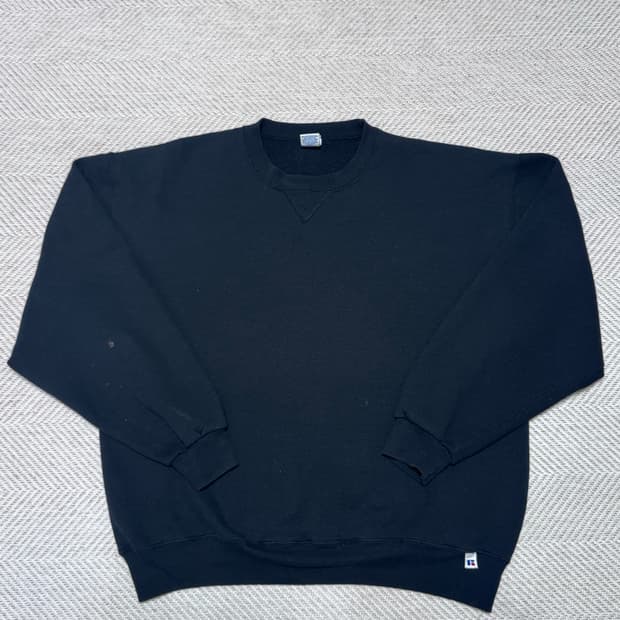 90s Russell Athletic 러셀 애슬레틱 블랙 맨투맨(XL)