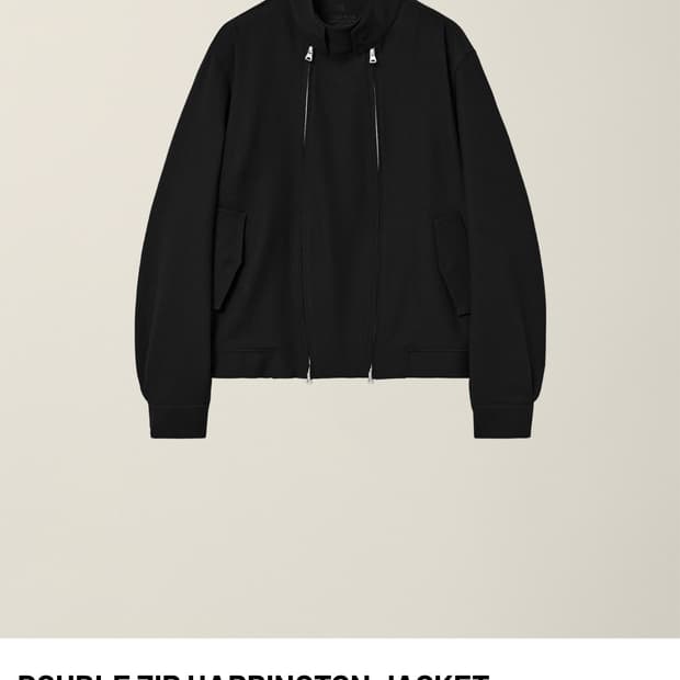 누마레ee 더블 집 해링턴 자켓 블랙 L사이즈