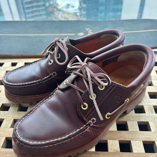 팀버랜드 3아이 보트슈즈 버건디 270