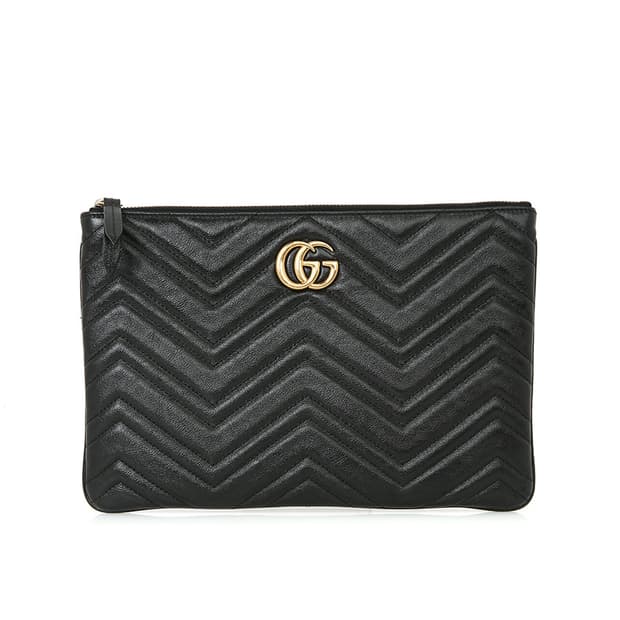 구찌 GG 마몽 클러치 블랙 금장 마몬트 파우치 525541