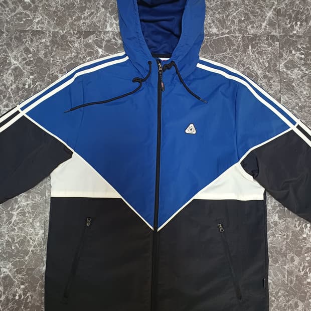 플루크(FLUKE) 배색 후드 바람막이 자켓 L 