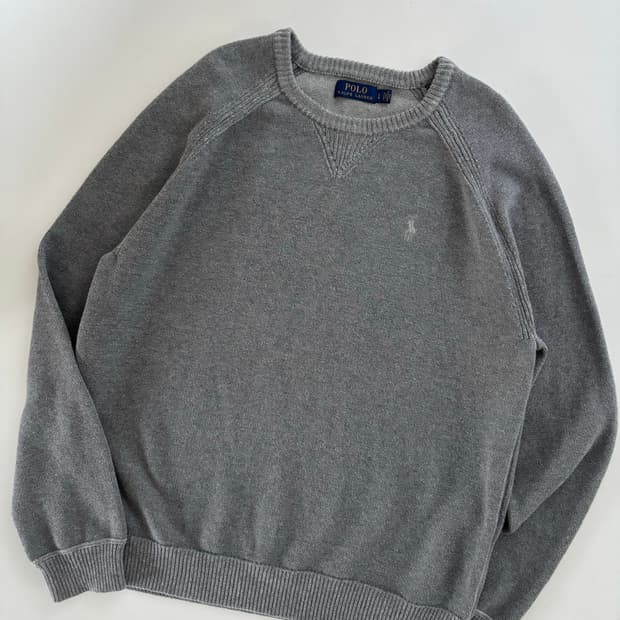 Polo 폴로 랄프로렌 신형 코튼 그레이컬러 레글런 니트