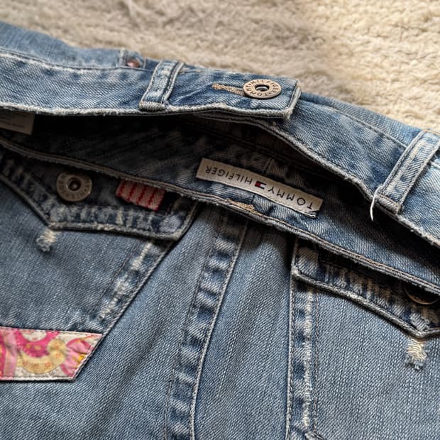 TOMMY HILFIGER Patched Denim Skirt 0283