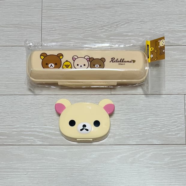 코리락쿠마 다용도 케이스 2종 세트 (친구들/얼굴모양)