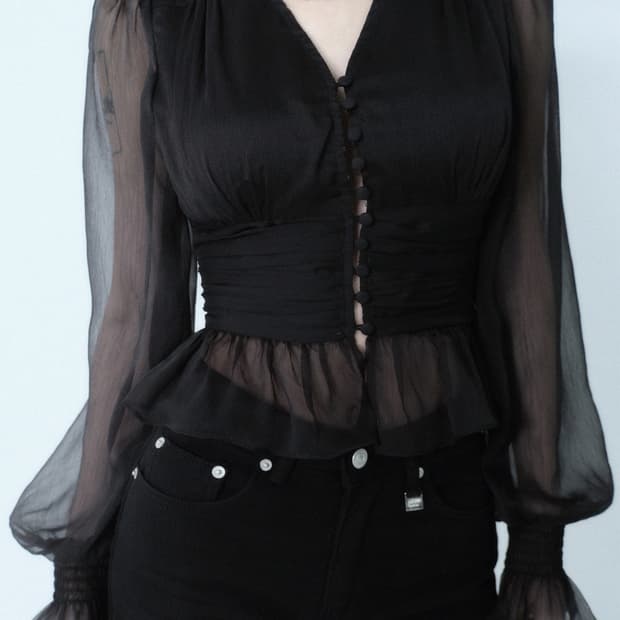 페일제이드 Amelia Chiffon BL 블라우스