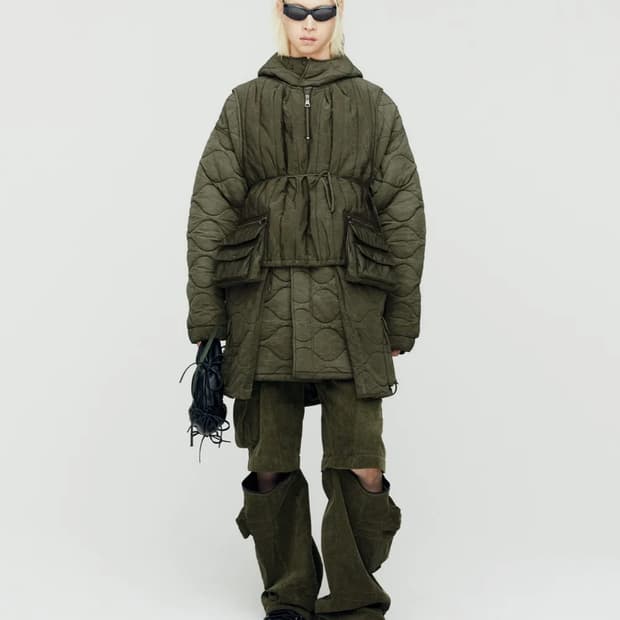 왁스 코티드 패디드 터틀 베스트와 레이스업 피쉬테일 파카 팔아요