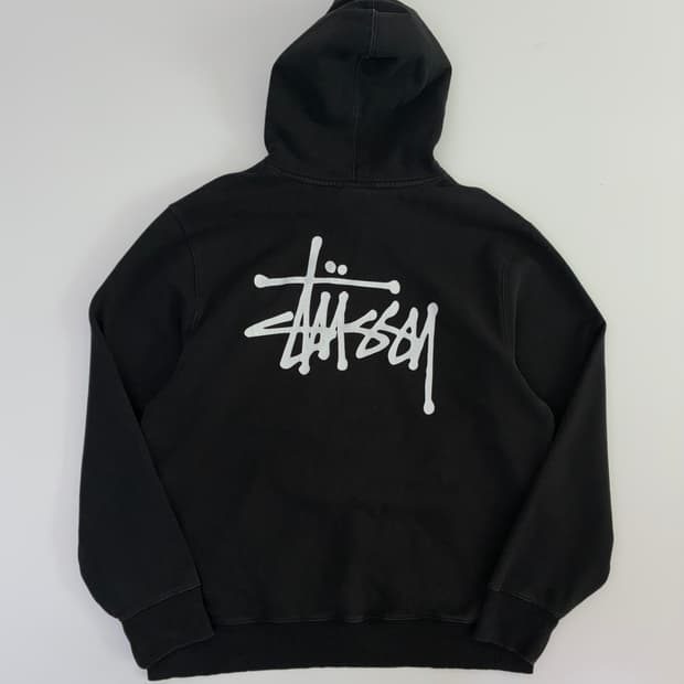 Stussy  스투시 스탁 로고 블랙 후드티
