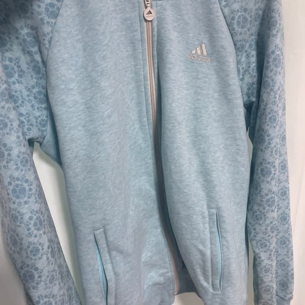 빈티지 아디다스 스카이블루 후드