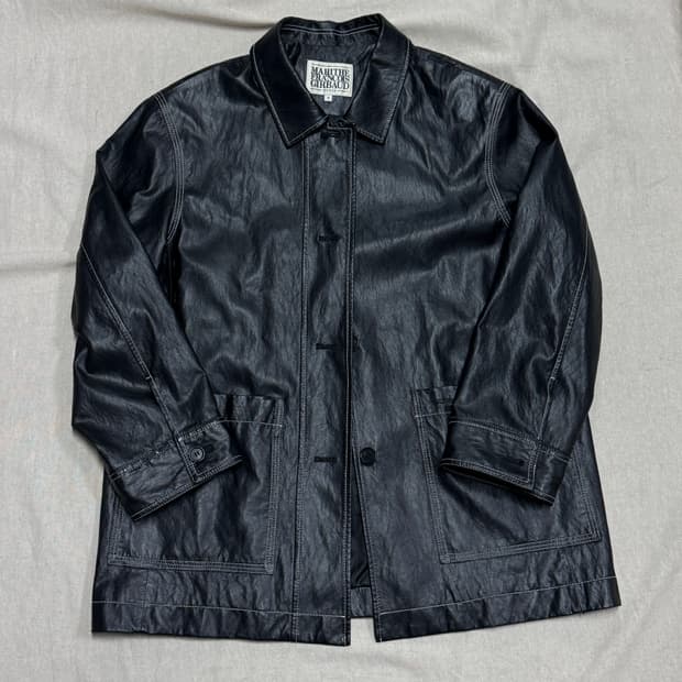 마리떼 스티치 레더자켓 S