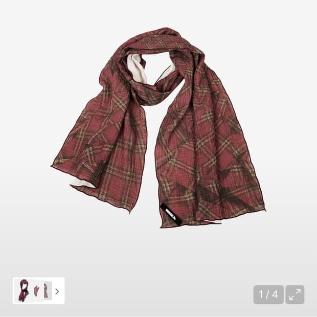 메아 MEA SHIRT GRAPHIC SCARF [RED]