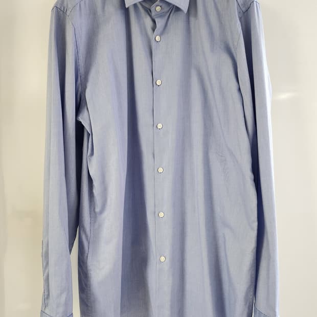 휴고보스 셔츠 남성 면 블루 셔츠