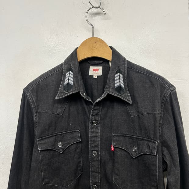 리바이스 블랙 데님 셔츠