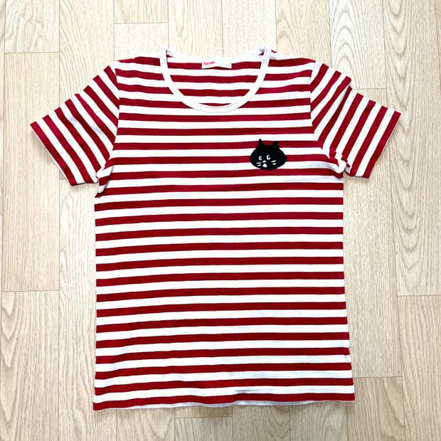 Ne-net 네넷 냐 레드 스트라이프 티셔츠