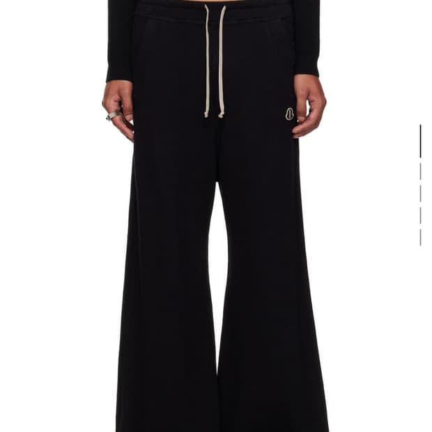 몽클레어 릭오웬스 블랙 코튼팬츠 L