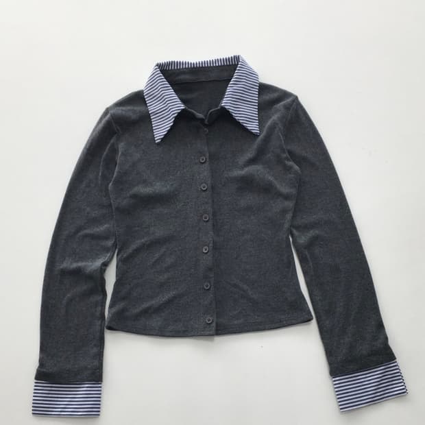 레이어드 카라티셔츠