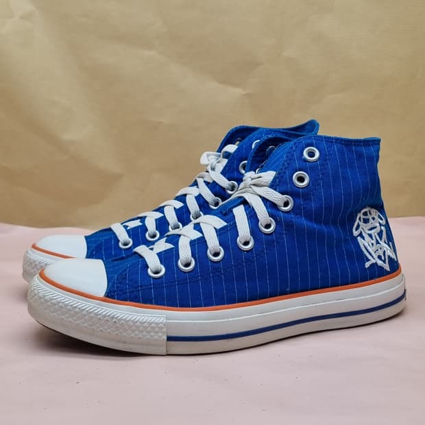 컨버스 블루 스트라이프 하이탑 스니커즈250