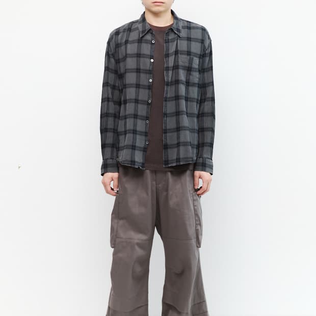 [2] 해칭룸 클래식 셔츠 오버다이드 체크 차콜
