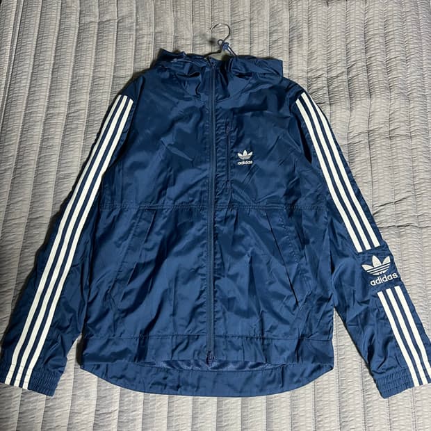 아디다스 바람막이 S 네이비