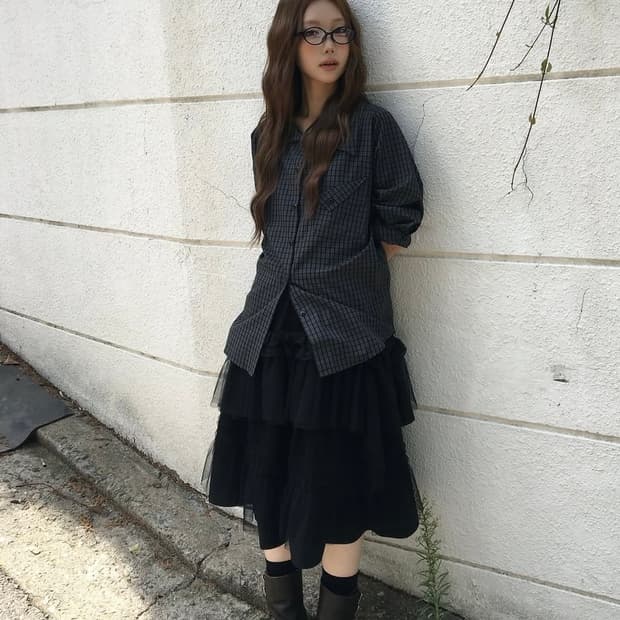 오헤시오 레이어드 카라 셔츠