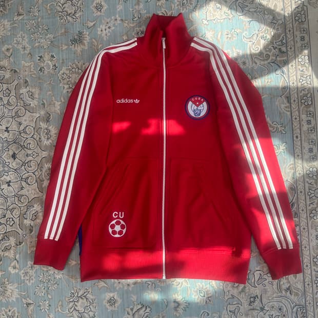 아디다스 쿠바 트랙탑 레드 105 빈티지