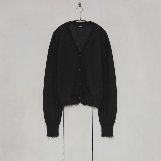 더일마 스트링 가디건 블랙