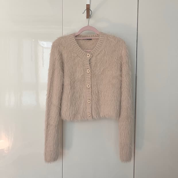새상품 자라 ZARA 크림 베이지 니트 가디건 갸루 밤비걸