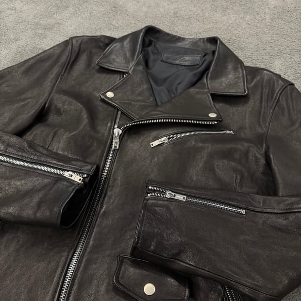 [정품/50] 느와르라르메스 더블라이더 블랙 양가죽 자켓