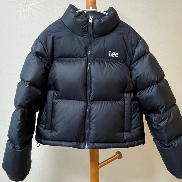 Lee 여성 크롭 숏푸퍼 덕다운 숏패딩 M