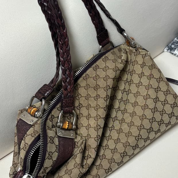 [pre-loved] Gucci bamboo bar tote