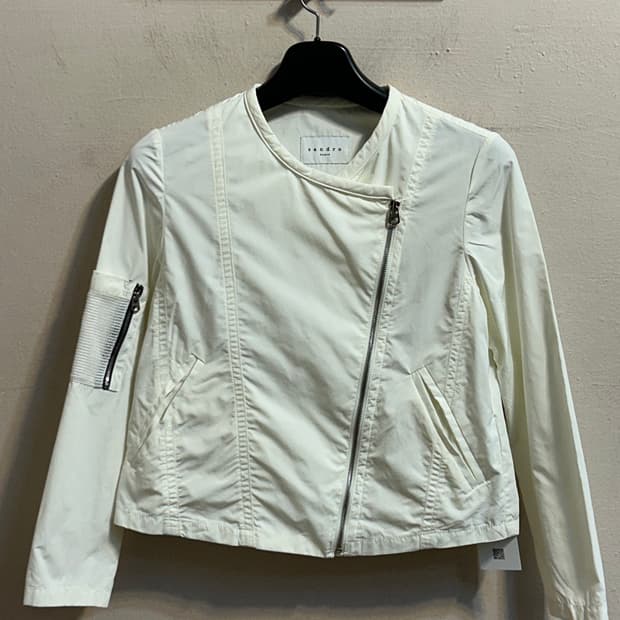 산드로 라이트 나일론 라이더 자켓 