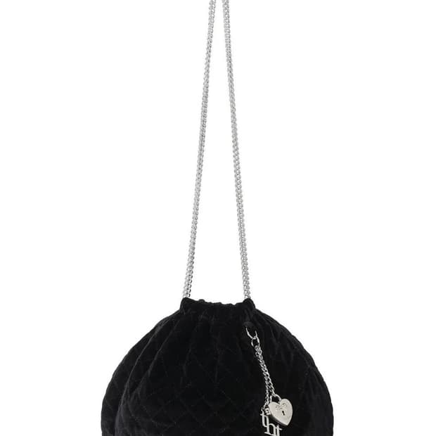 쓰리타임즈 와플 버킷백 블랙