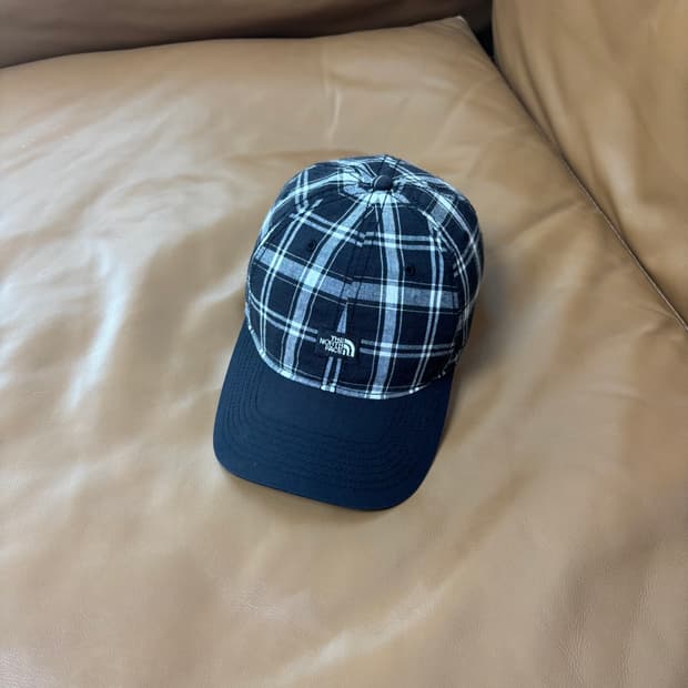 나나미카 노스페이스 퍼플라벨 6패널 볼캡 모자 체크