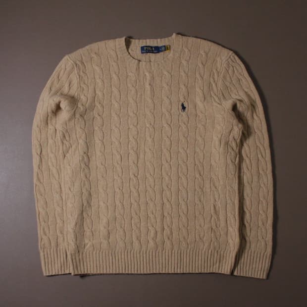 Polo 폴로 랄프로렌 신형 베이지 캐시미어 니트 (QR)