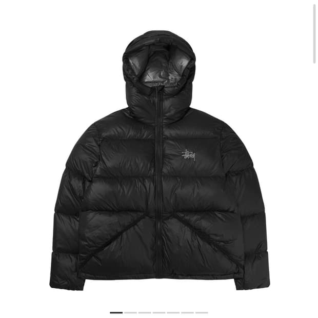 스투시 다운 파카 (패딩) 립스탑 팬텀 블랙